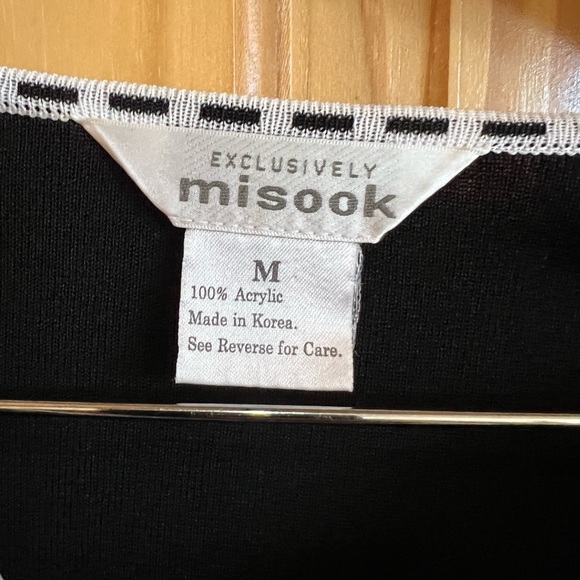 Misook zip up Swacket sz Med silver/black zipper dart back side split - Picture 6 of 6